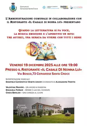 Serata di parole, musica e aperitivo